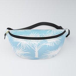 70’s Blue Ombre Tropical Palm Trees Fanny Pack