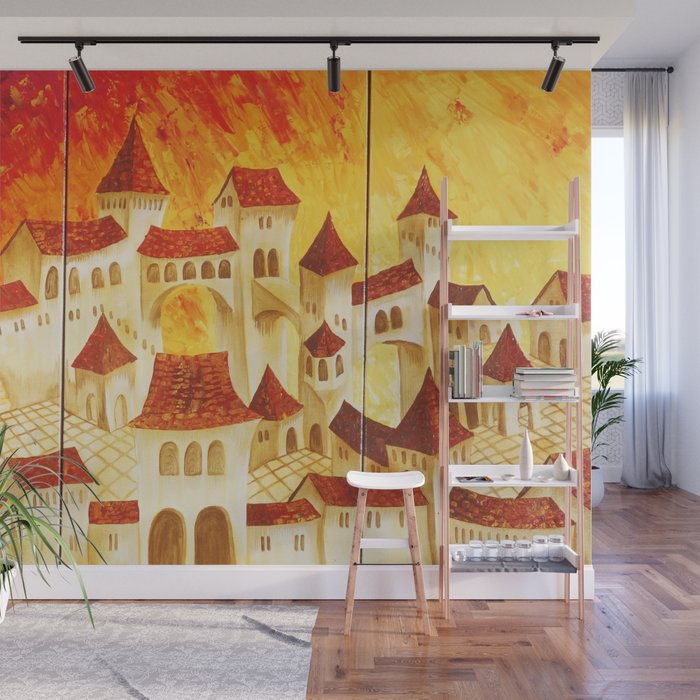 Surrealism Old Castle In Italy By Ksavera Wall Mural By Ksaveraart