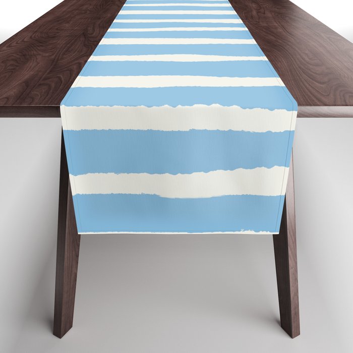 Linear wave_pool blue Table Runner