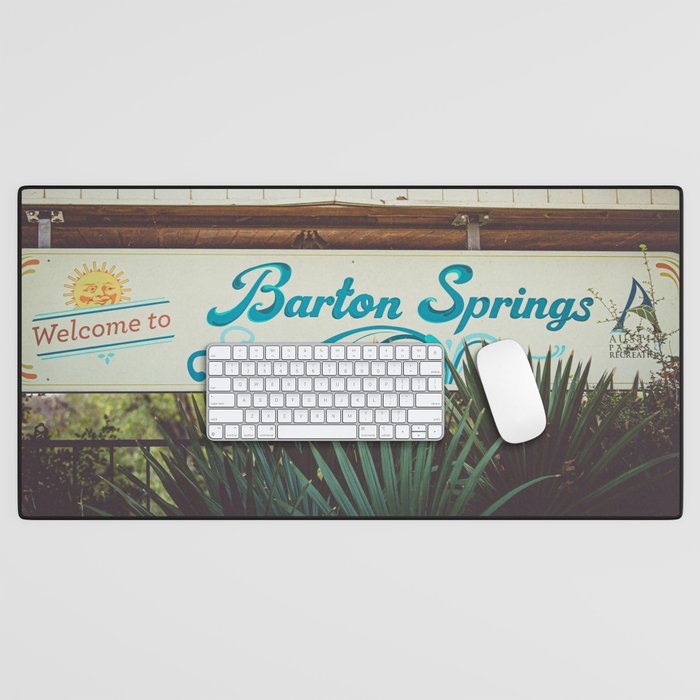 Welcome to Barton Springs | Austin Texas Photography Desk Mat