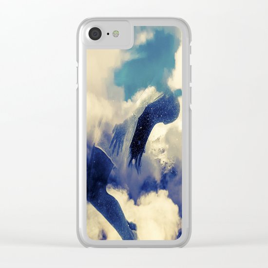 Woman and sky Clear iPhone Case