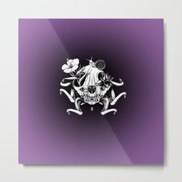 The Skull the Flowers and the Snail Metal Print | Day, Deyofthedead, Egipt, Fakeface, Digital, Awesome, Skull, Cool, Sphinx, Sphynx 