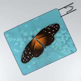 Tiger long wing butterfly Picnic Blanket