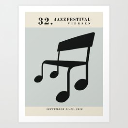 Vintage poster-Jazz festival 32-2018. Art Print