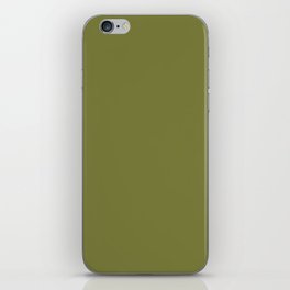 Dark Green-Brown Solid Color Pantone Guacamole 17-0530 TCX Shades of Green Hues iPhone Skin