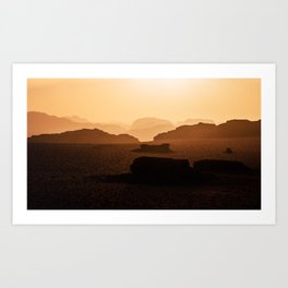 Wadi Rum Sunset, Jordan, Landscape, Travel Photography Art Print