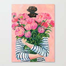 Peonies Party Canvas Print