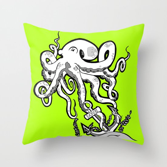 Octopus Love Throw Pillow