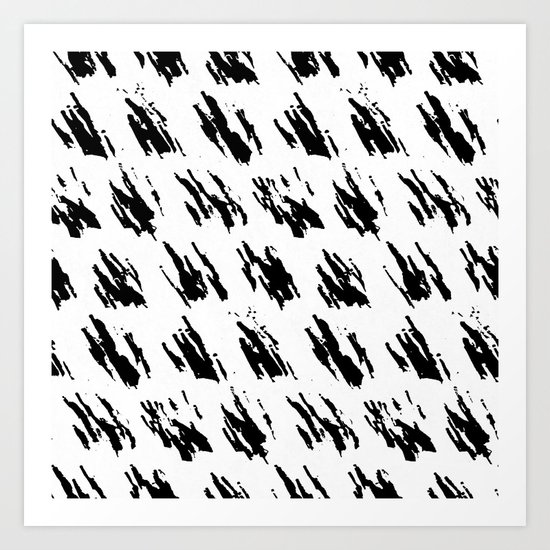 Polka Splotch Black Ink on Paper Art Print