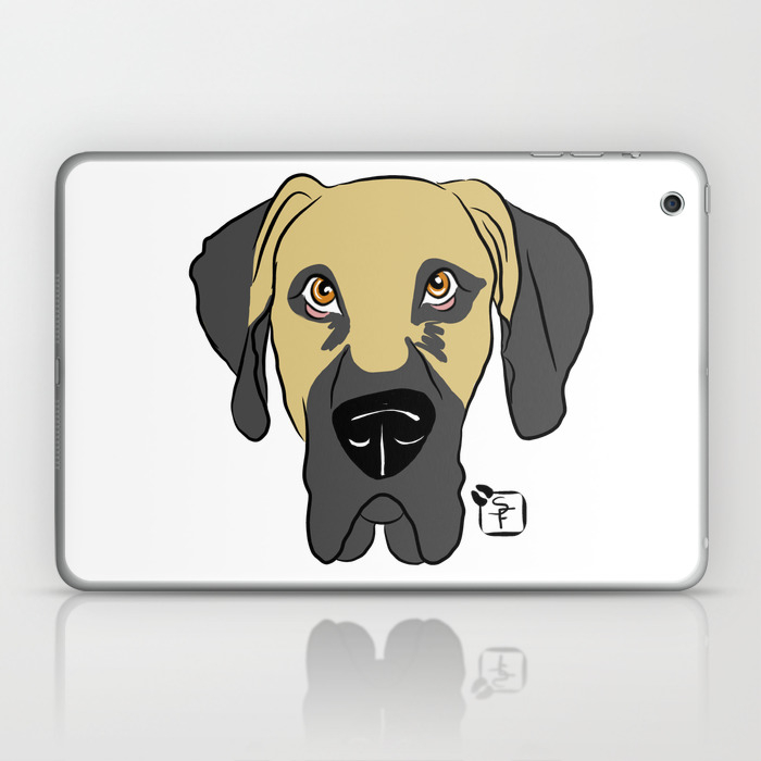 Faun Great Dane Face Laptop Ipad Skin By Sonnefaunart Society6