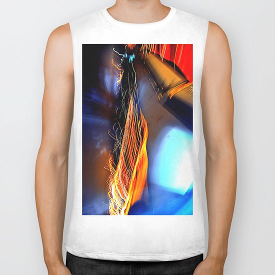 landing abstract Biker Tank