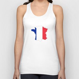 France Map With Flag Interior Unisex Tank Top