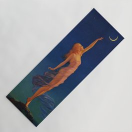 Reaching for the moon female portrait painting by Edward Mason Eggleston Yoga Mat