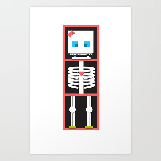 miss skelington Art Print