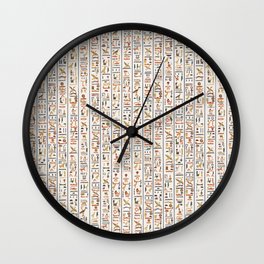 hieroglyphs pattern Wall Clock