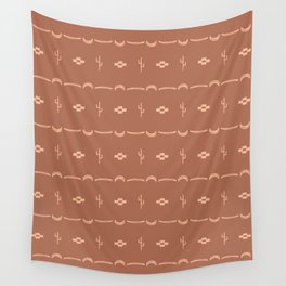 Adobe Cactus Pattern Wall Tapestry