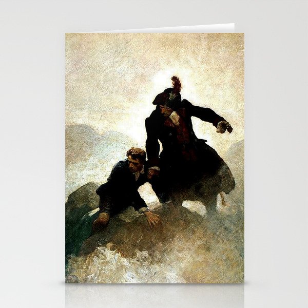 “Kidnapped” Painting by NC Wyeth Stationery Cards