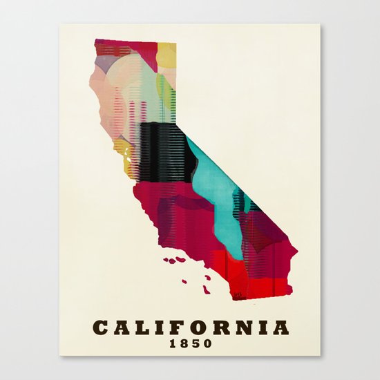 California state map modern Canvas Print