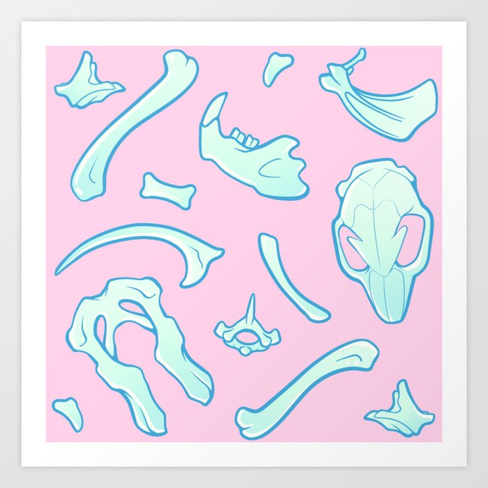 Bunny Bones Art Print