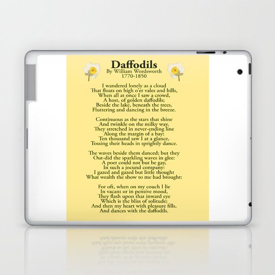 Daffodils. By William Wordsworth 1770-1850. Laptop & iPad Skin