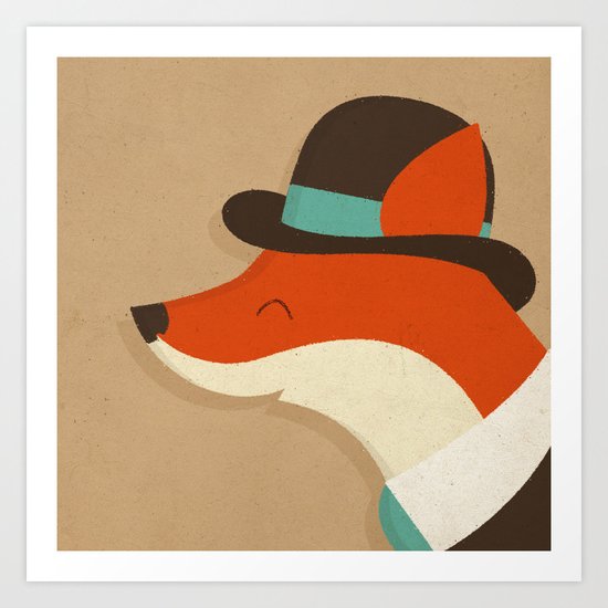 City Fox Art Print
