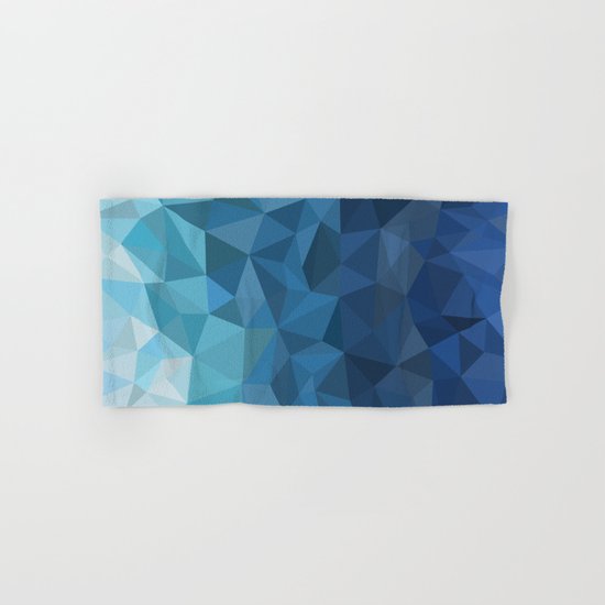 blue geometric Hand & Bath Towel