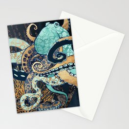 Metallic Octopus II Stationery Card