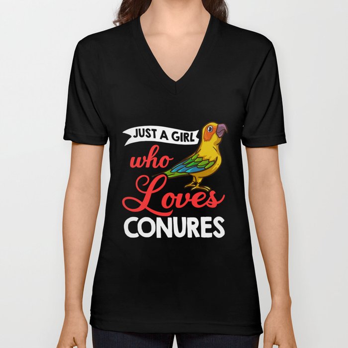 Sun Conure Bird Parakeet Cage Food Parrot V Neck T Shirt