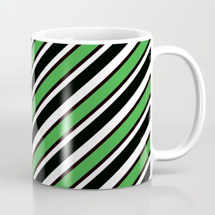 TEAM COLORS 1…Green black and white stripe Coffee Mug