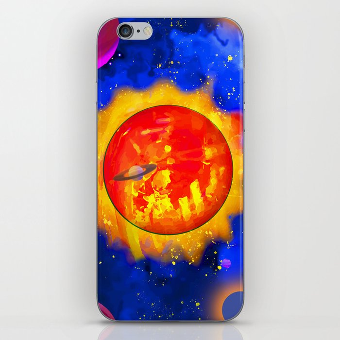 Sun and Planets Night Sky by Katie Stern iPhone Skin
