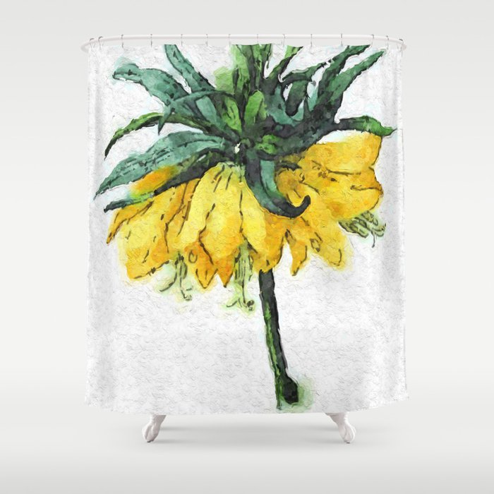Yellow Imperial Frittilary Shower Curtain