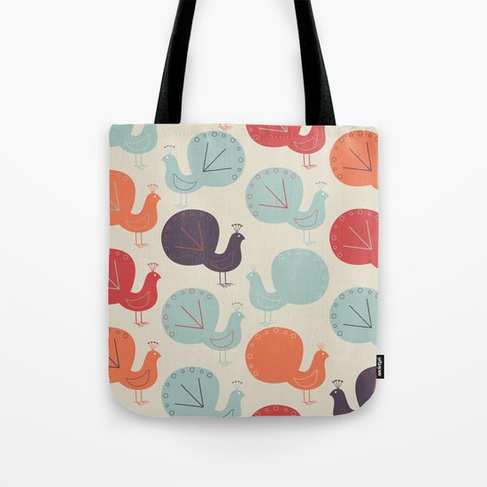 Peacock Pattern Tote Bag