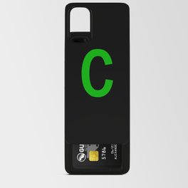 LETTER c (GREEN-BLACK) Android Card Case