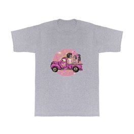 Cute kissing couple in truck Valentines Day T Shirt