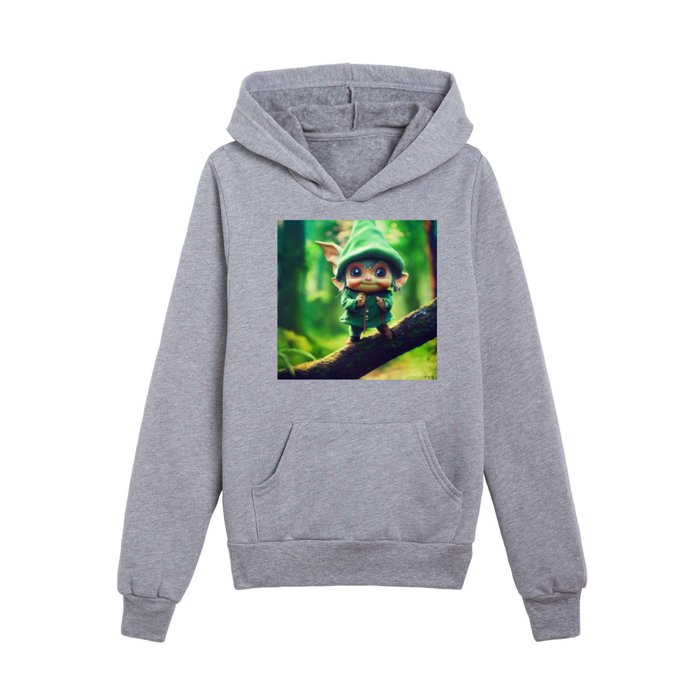 Cute Forest Gnome Kids Pullover Hoodie