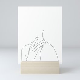 Female body line drawing - Danna Mini Art Print
