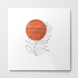 Leaf 3 Metal Print | Homedecor, Love, Urbanart, Mixlineartwork, Sunwithlineart, Walldecor, Artprint, Selflove, Botanicalart, Drawing 