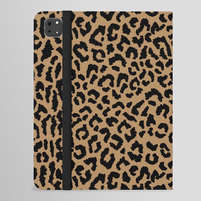 2000s leopard_black on tan iPad Folio Case