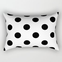 Polkadot (Black & White Pattern) Rectangular Pillow