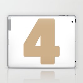 4 (Tan & White Number) Laptop Skin