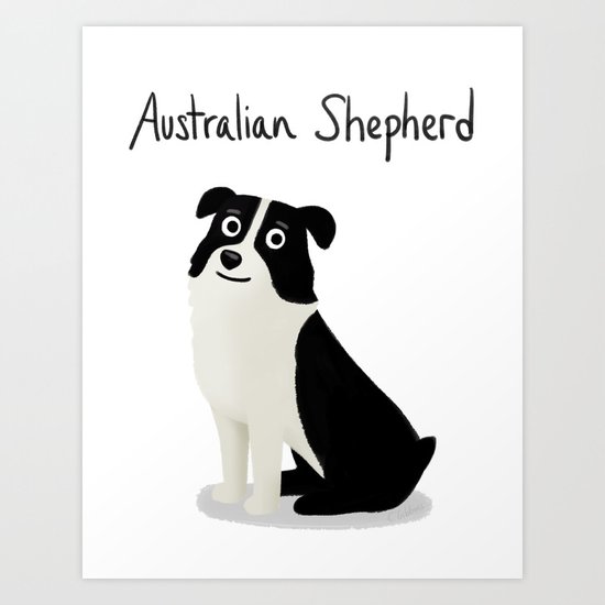 Australian Shepherd - Cute Dog Series Art Print