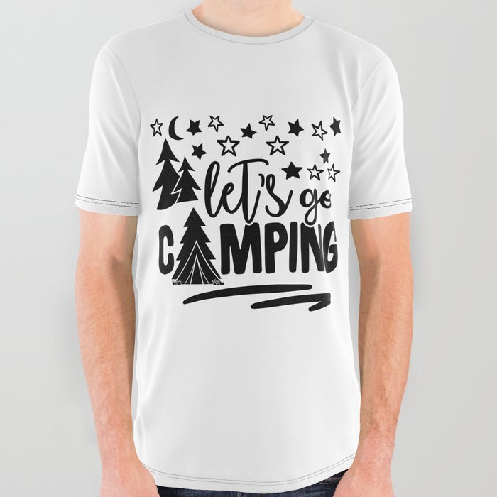Let's Go Camping All Over Graphic Tee