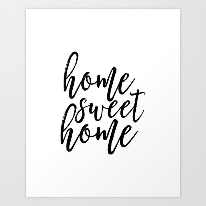 Set of 2 Home Sweet Home But First Coffee Black Poster Prints Wall Art Decor