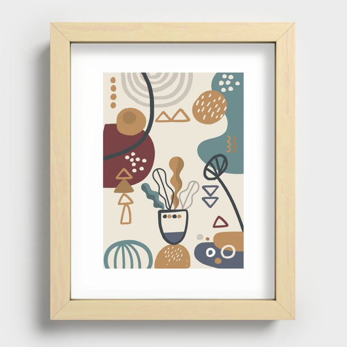 Colorful life Recessed Framed Print