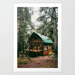 Log Cabin in the Woods Art Print