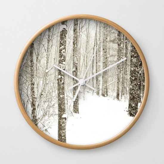 Wintry Mix Wall Clock