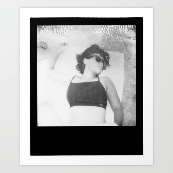 Beach7bw Art Print