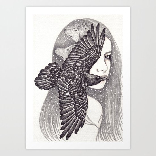 Crow Art Print
