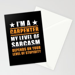 Carpenter Gift funny Saying Stationery Card