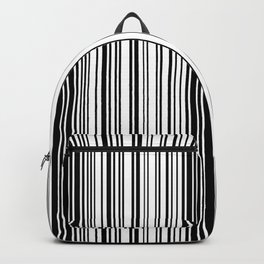 Barcode Pattern Backpack | White, Digital, Black, Pattern, Greed, Concept, Capitalism, Barcode, Lines, Globalism 